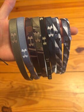 8 under armour thin headbands with elastic. Athletic headband